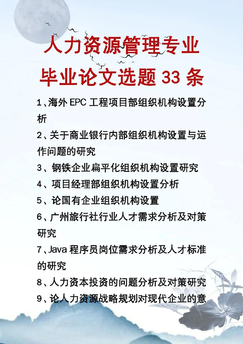 人力资源论文可以选，人力资源论文可以选什么题目-第5张图片-优浩百科